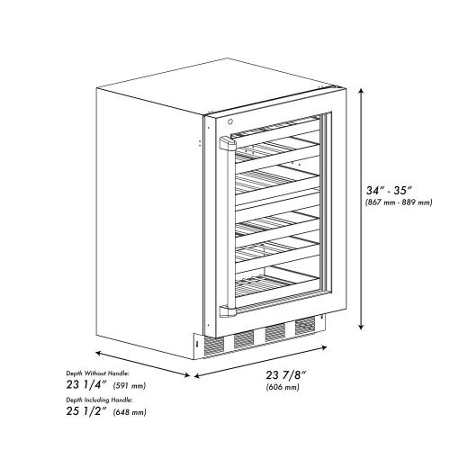 ZLINE - 24" Autograph Edition Wine Refrigerator (RWDOZ-GS-24-CB)