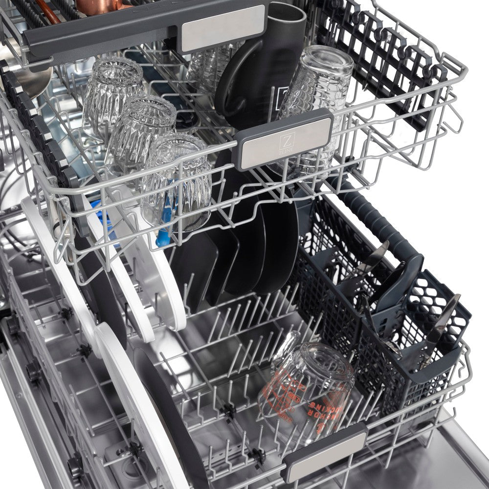 ZLINE - 24" Monument Series Dishwasher Black SS (DWMTZ-BS-24-G)