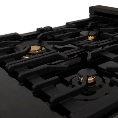 ZLINE - 48" Rangetop - 7 Gas Burners Black SS (RTBZ-48-G)