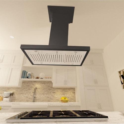 ZLINE - 36'' Wooden Island Mount Range Hood (KBICC-36)